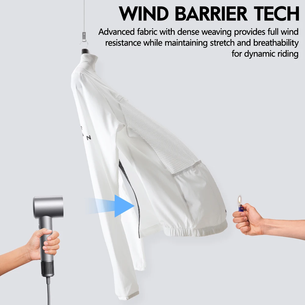 RION Cycling Jacket Men's Windbreaker Bicycle Coat Bike Clothing Pro MTB Jackets Packable Windproof UPF 50+ Lightweight Autumn - Image 2