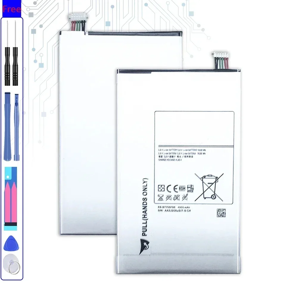 

Replacement Battery EB-BT705FBC EB-BT705FBE For Samsung GALAXY Tab S 8.4 SM T700 T705 Tablet Batteria 4900mAh +Free Tools