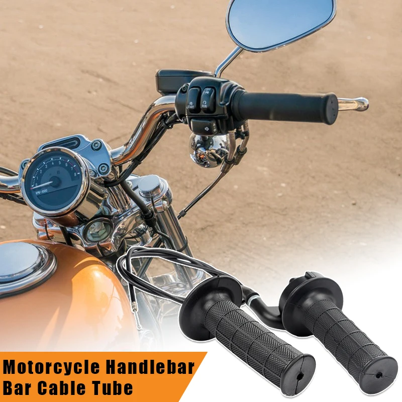 

7/8" 22mm Anti-slip Motorcycle Grips w/1200MM Throttle Cable for Motocross-style Handlebar Dirt Bike ATV Motorcycle Accessories