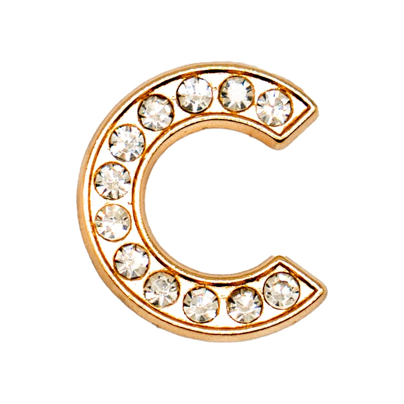 1pcs A-Z זהב מתכת קסם נעליים, 26 אותיות אביזרים נעליים קישוטים לנשים בנות, clogs קלאסי אבזם מתנה