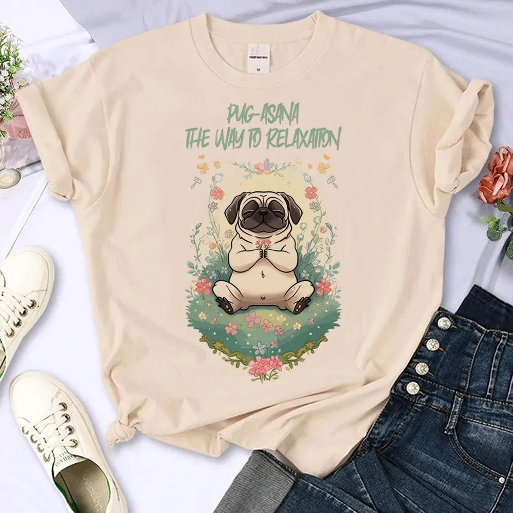Pug Tee women harajuku top girl anime manga clothing 4