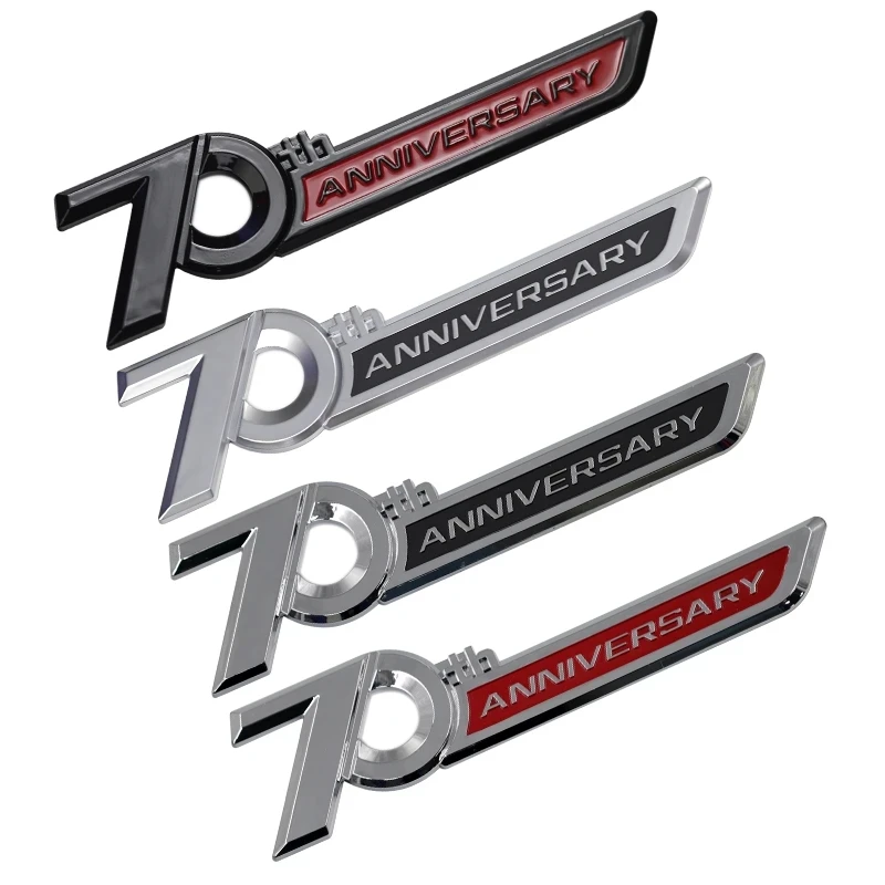 3D Abs 70Th Anniversary Emblem Logo Car Fender Side Sticker Per Toyota Land Cruiser 70Th Anniversary Badge Sticker Accessori