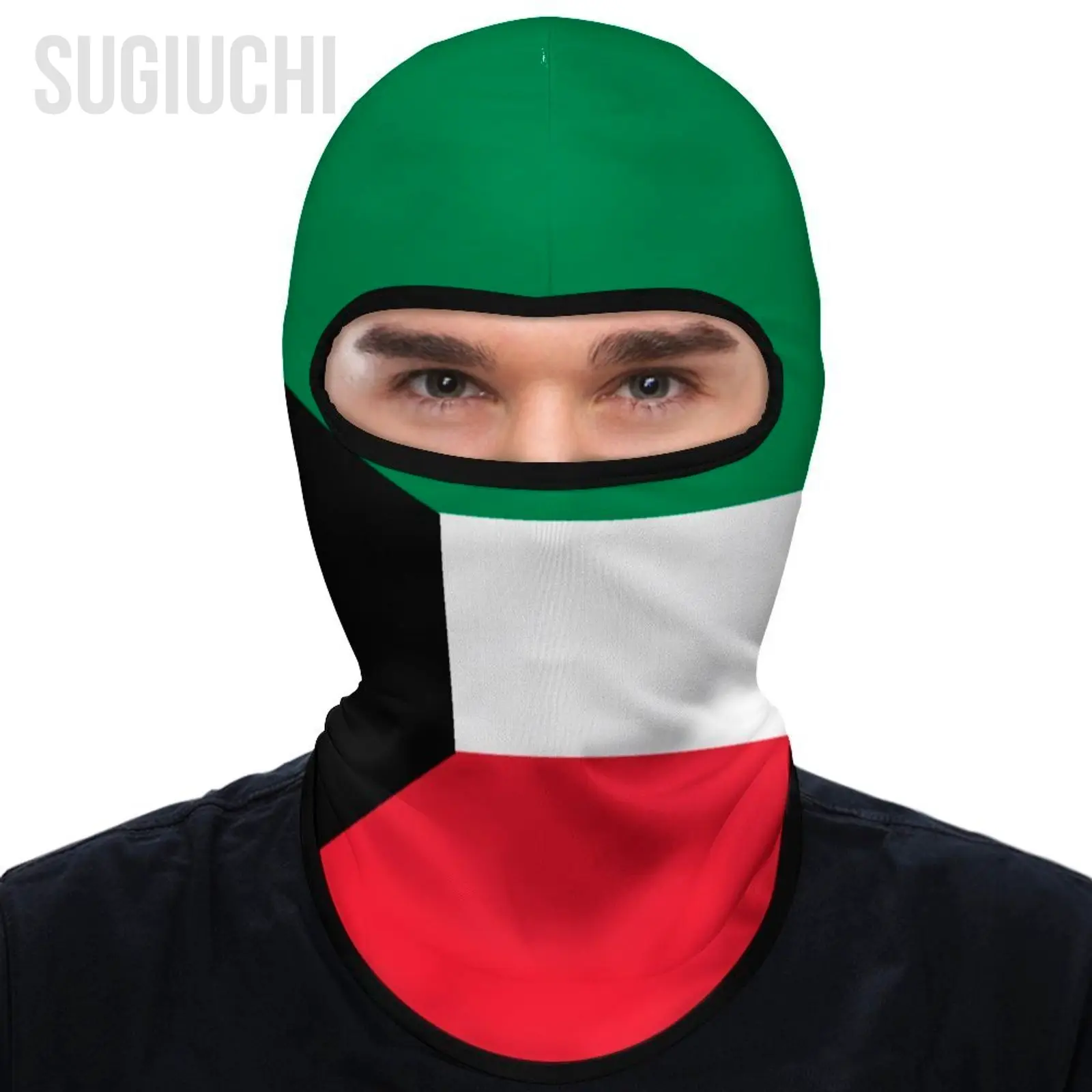 

Kuwait Flag Outdoor Cool Sunscreen Motorcycle Face Mask Moto Biker Wind Cap Mask Stopper Windproof Bicycle Cycling Headgear