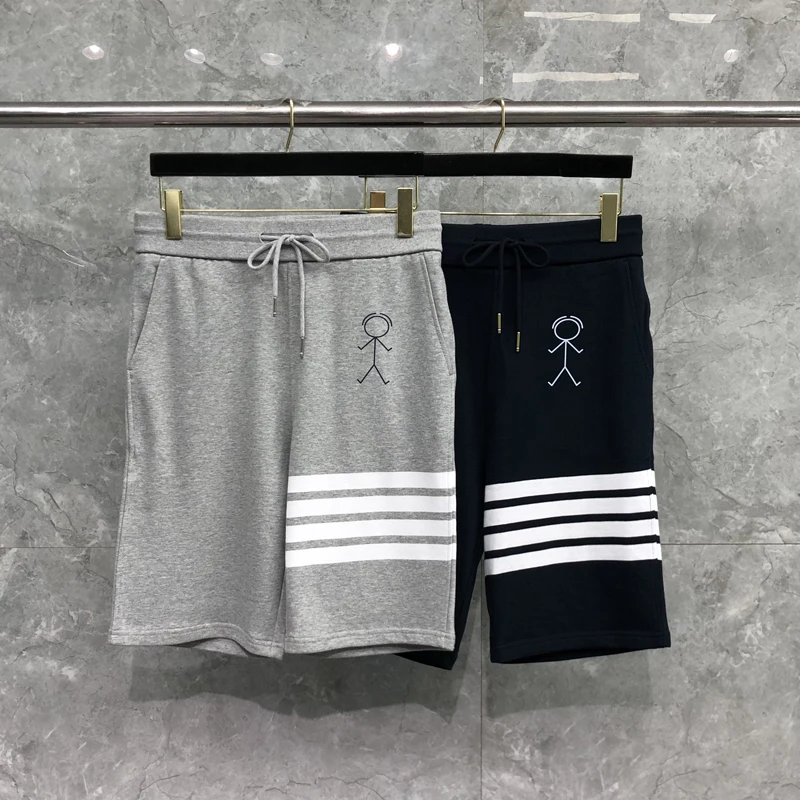 

TB THOM Men's Shorts 2023 Summer Korean Fashion Brand Shortpants Kawaii Matchman Stripes Pants Casual Streetwear Short Pants