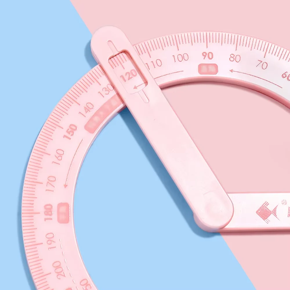 360도 활동용 각도기 학생용 각도 측정기 교구 직각 및 고각 도면용 문구류