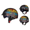 14583-bb6ca7.jpg GXT-Casque de Moto Rétro avec Certification DOT, Demi-Visage, Vintage, pour Scooter