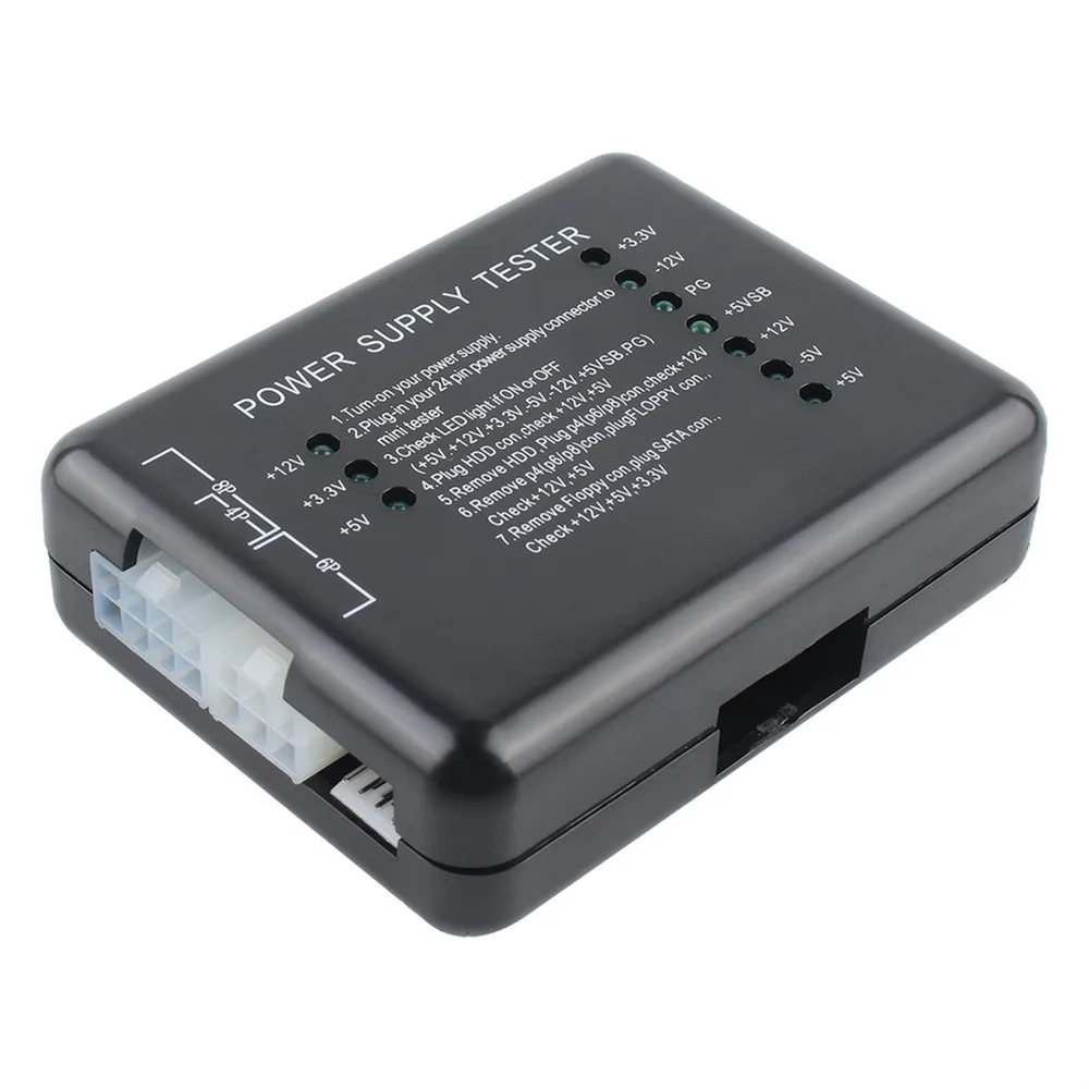 Computer Power Supply Tester ATX Power Supply Diagnostic Instrument Computer Case Tester