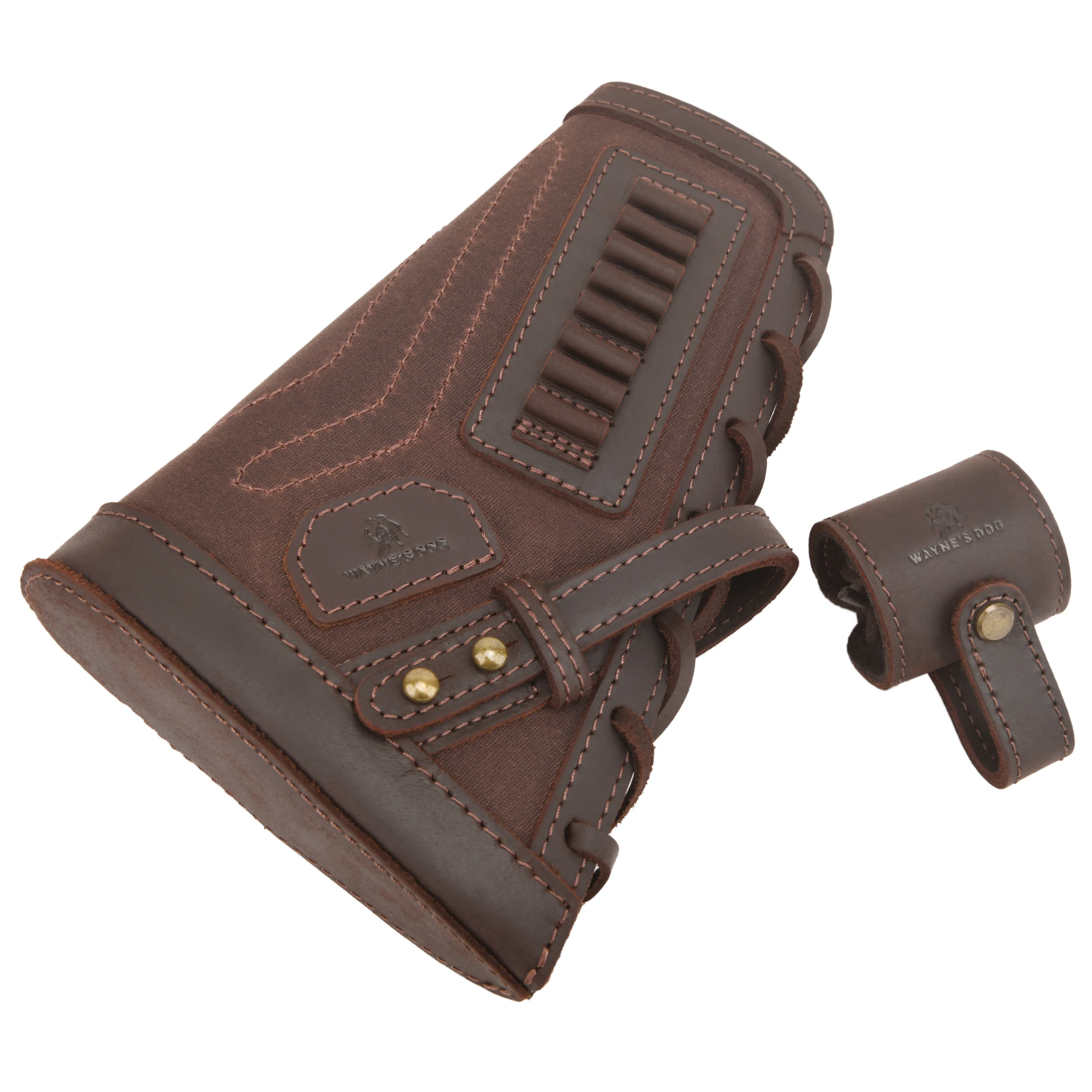 Retro Leather Gun Ammo Buttstock With Gun Shell Holder No Drill Needed ...