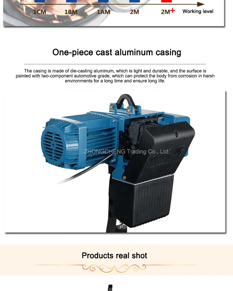 New Electric New Fixed 380v European Type Electric Chain Hoist 250kg Crane Hoist