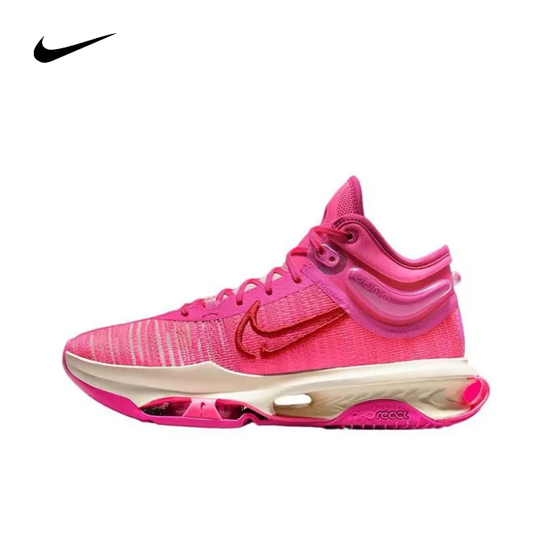 thumbnail image 1 of Nike Air Zoom GT Jump 2 Zapatillas de baloncesto cómodas, prácticas, antideslizantes y con absorción de impactos para hombre, color rosa, 1 of 4