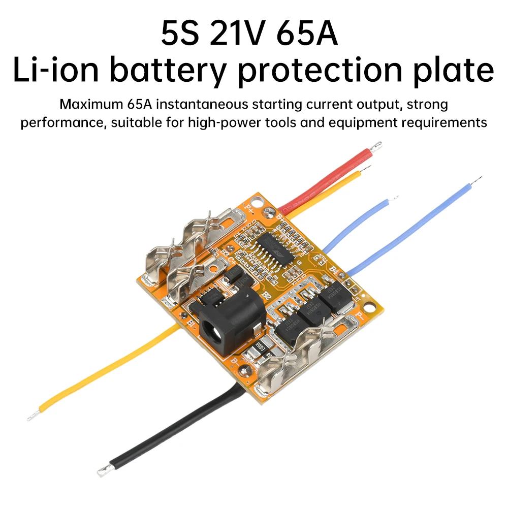 5S Universal Lithium Battery Protection Plate 21V 65A 18650 Protection ...