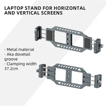 LEAPLIGHT Supporto per laptop di grandi dimensioni Supporto per notebook regolabile Supporto per computer portatile antiscivolo per MacBook con 1/4 '' per treppiede