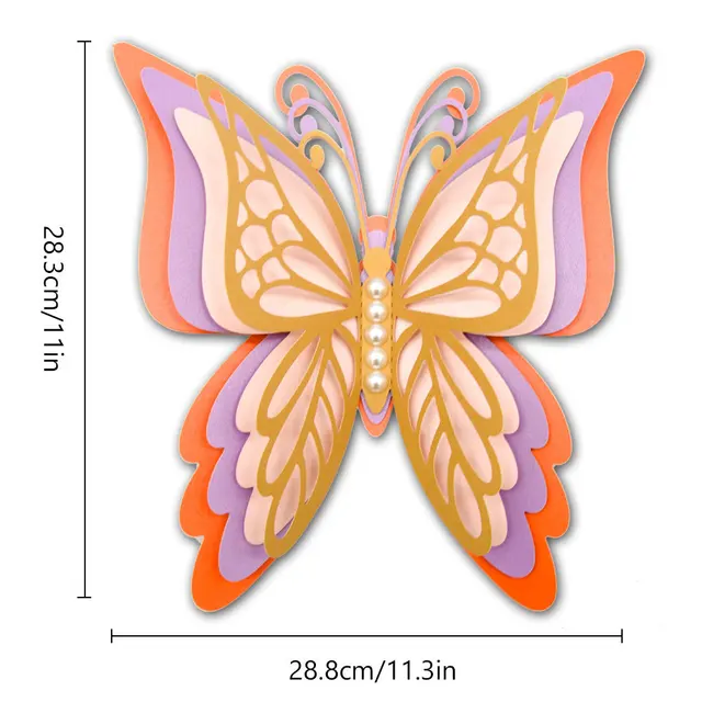 DIY Paste Decoration Three Dimensionals Four Layer Color Hollow Pearl Paper  Pearl Butterfly Wedding Festival Decoration Large Wall Stickers Big Wall  Decorations Dinosaur Wall Stickers for 