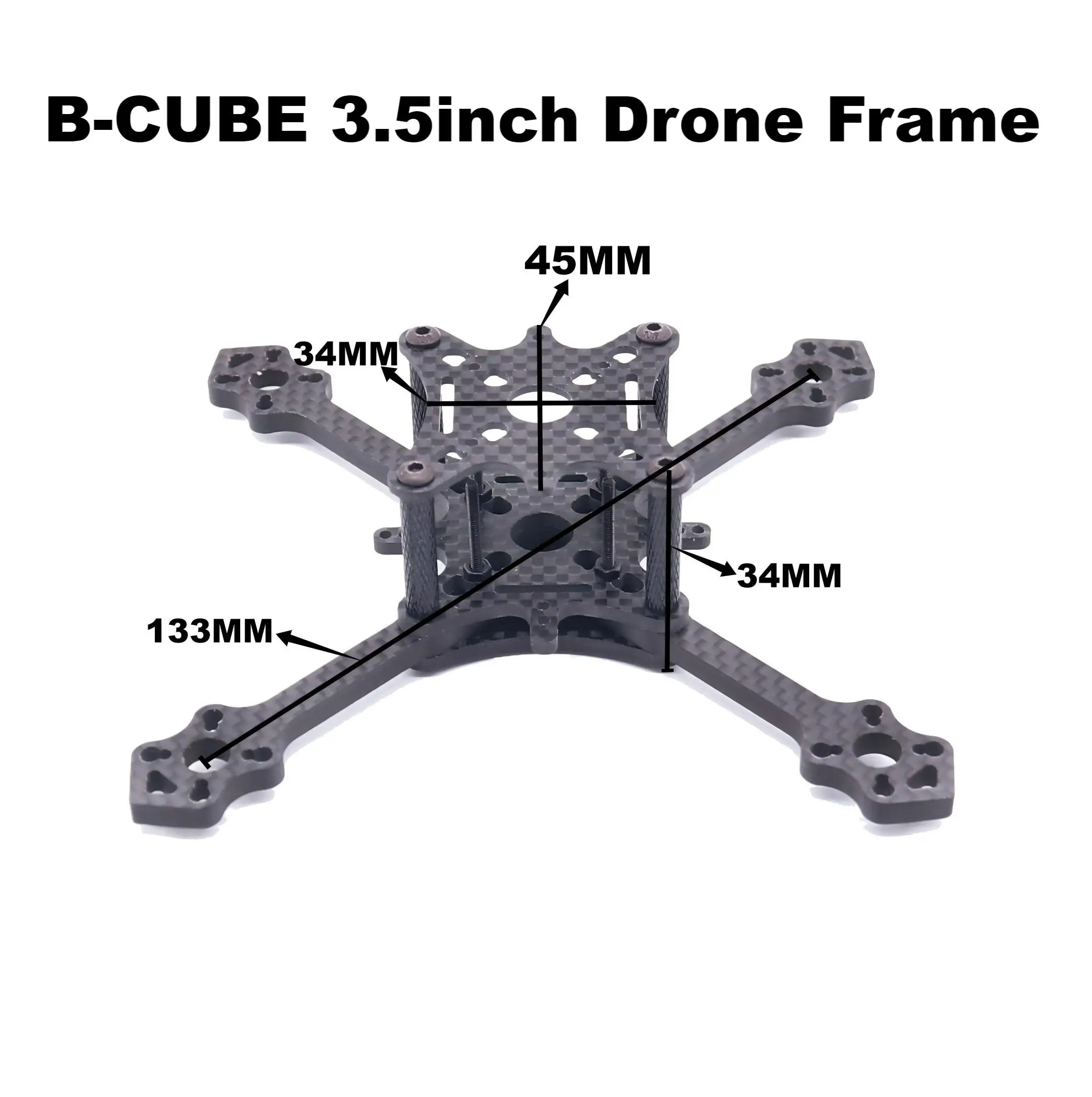 B-CUBE 3.5inch FPVDrone Frame Kit Carbon Fiber Racing Drone Quadcopter Freestyle