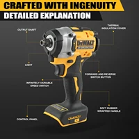 DEWALT DCF921 clé sans fil maximale atomique 20V clé à chocs sans fil 1/2 pouces clé de charge à vitesse Variable sans pâte 6