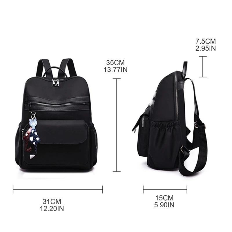 Women Anti Theft Backpack Large Capacity Casual Rucksack Travel College Daypack Fashion Oxford Bookbag