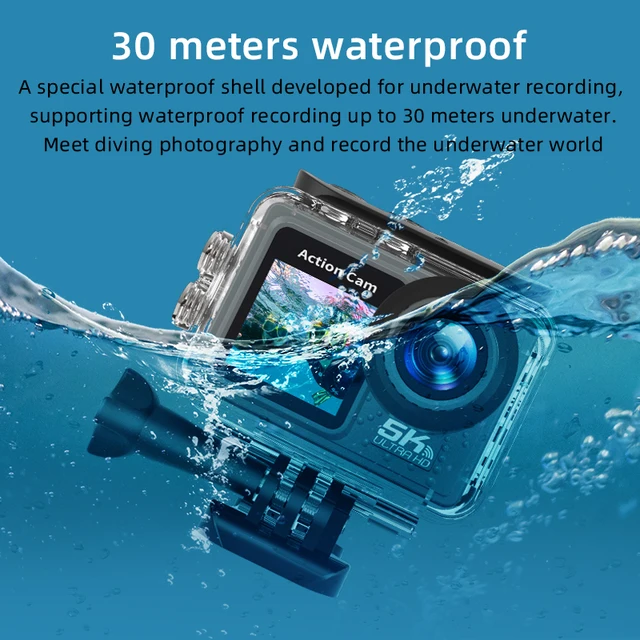 5K/4K Action Camera – WiFi Sports Video Cam with Stabilizer 4