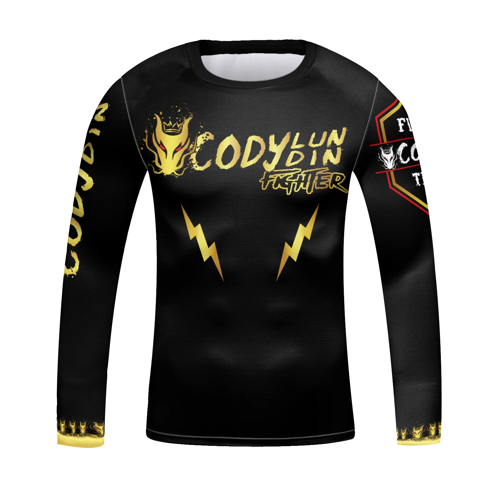 Cody Lundin 3D Print High Quality Bjj Rashguard Long Sleeve Child Muay Thai Tshirts For Jiu Jitsu Fighting Long Sleeve Shirts