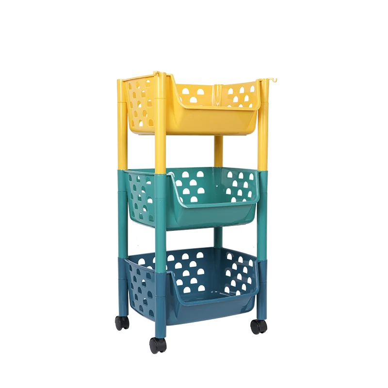 Multifunction Removable 4 Layer Storage Holders Colorful Bookshelf Kids Toy Shelf Baby Rack Bookcase Plastic