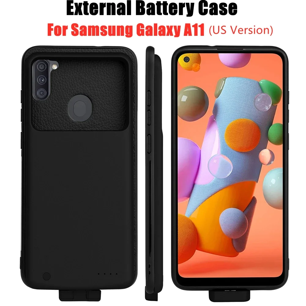 마그네틱 배터리 충전기 케이스, 삼성 갤럭시 A11 미국 버전 보조베터리 케이스, 5000mAh 외장 배터리 보조배터리 커버 케이스