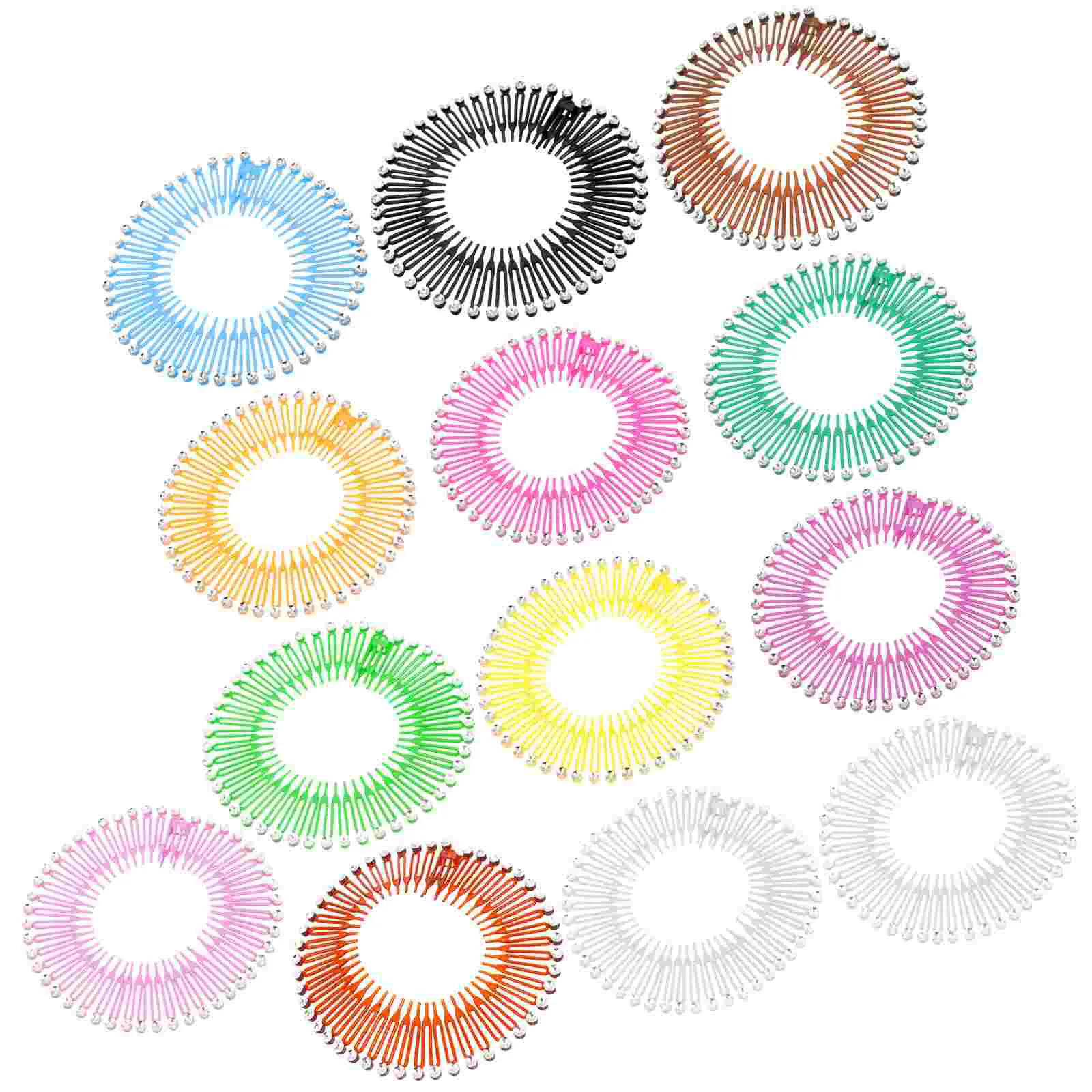 

Rice Noodle Comb Circle Hair Stretch Hairband Headband Circular Flexible Ribbon