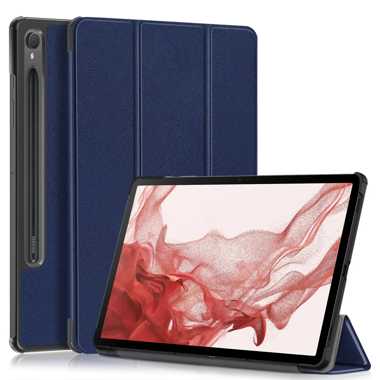 Cartoon Painted Tri-Fold Stand Tablet Case - 10.9''