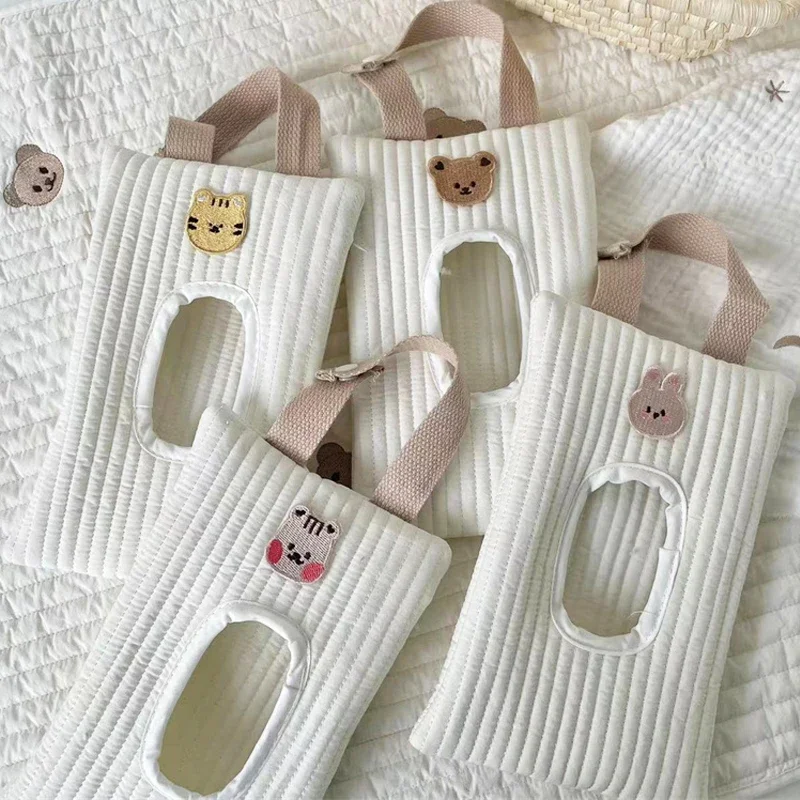 Wet Wipes Bag Portable Pram Extraction Flip Tissue Boxes Baby Stroller Accessories Hanging Bag for Cart