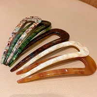 U-shaped Female Hairpin Fashionable Mineral Patterned Meatballs Hairpin Elegant Vintage Chinese Style Women's Hair Accessories 3