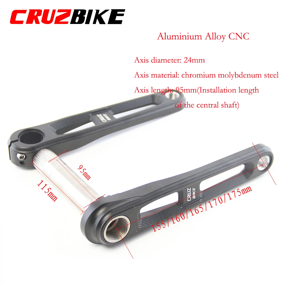 CRUZ クランクアームセット 155mm CRUZbike ロードバイク クランクセット 155/160/165/170/175