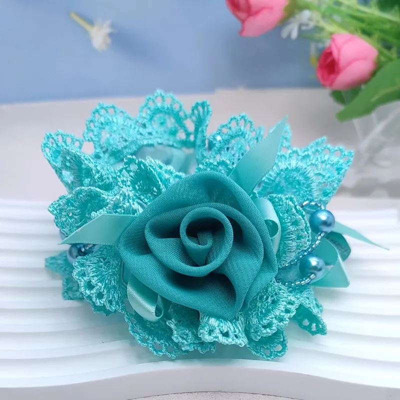 Elegant Pearl Flower Hair Scrunchie - Stylish Korean Hair Accessory
