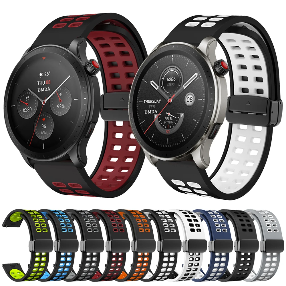 

Replacement Band For Huami Amazfit GTR 4 / GTR 3 Pro 2 2e 47mm 42mm Bracelet GTS 4 3 GTS2 2e Bip Magnetic Straps 20mm 22mm Belt