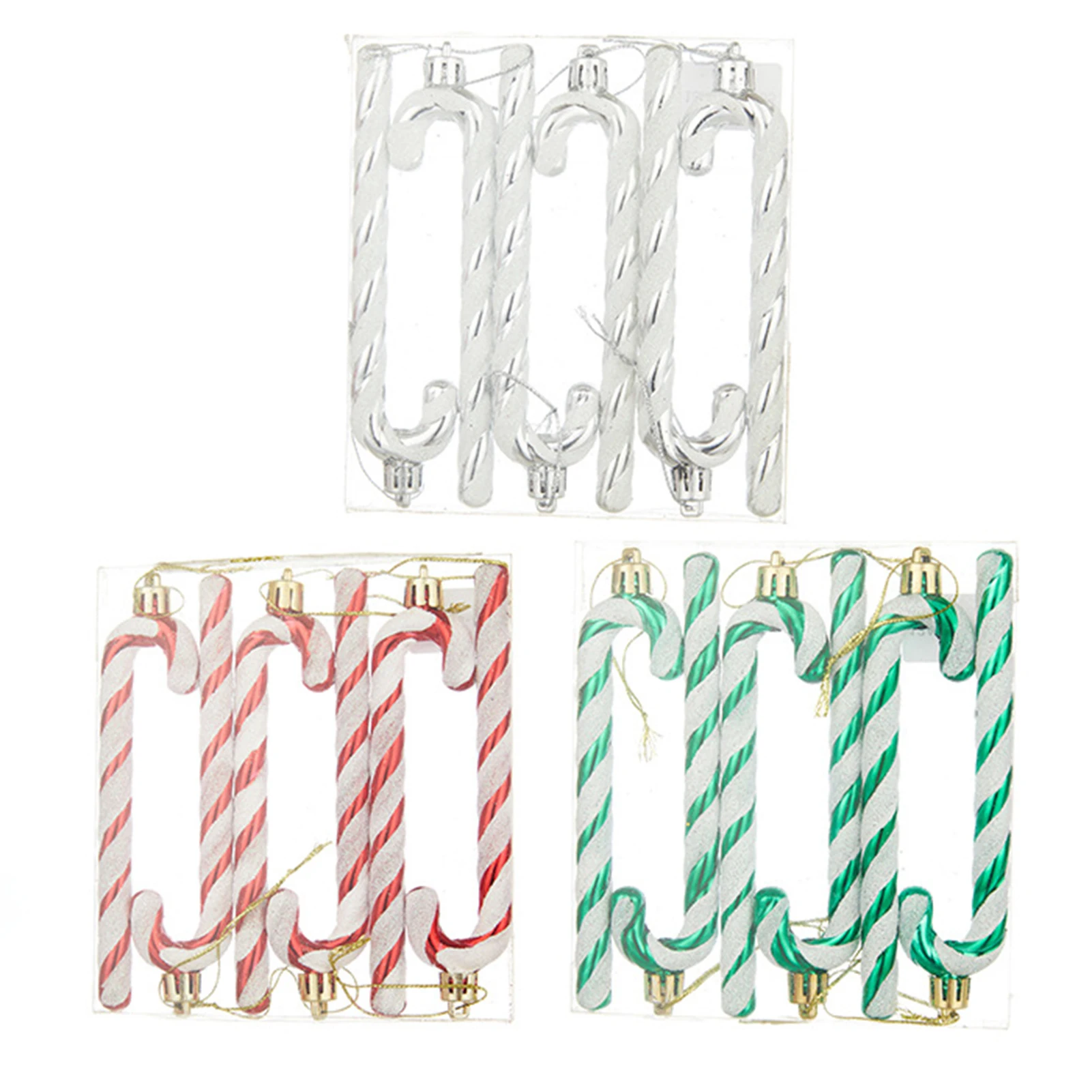 

6Pcs Christmas Canes Christmas Tree Decor Easy Installation Home Ornaments Gifts for Parties Weddings Office Buildings