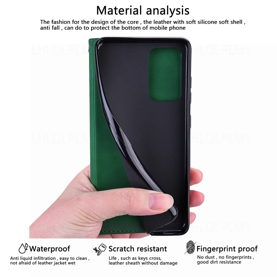 Luxurious Leather Flip Wallet Case - Premium Book Cover Design
