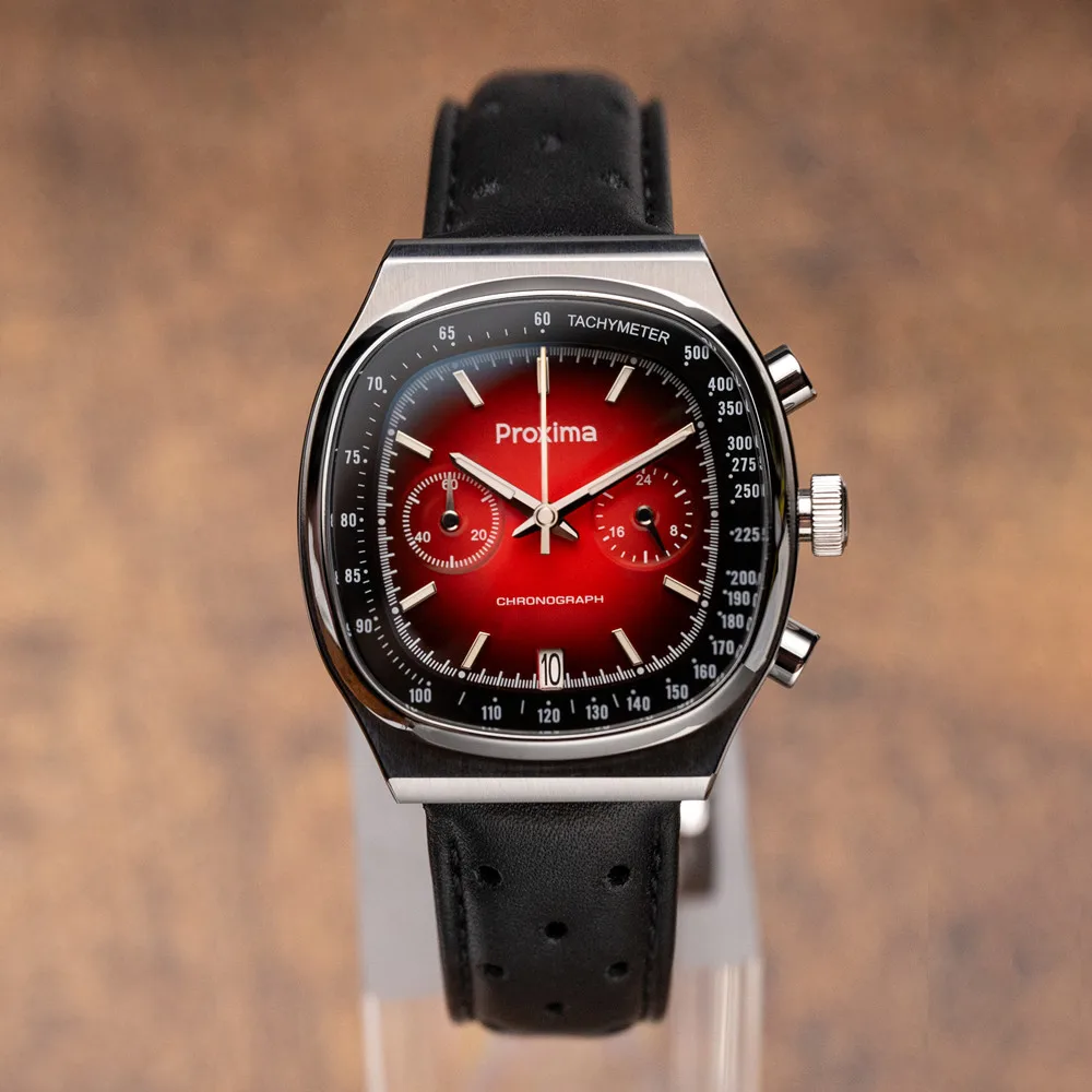 Proxima PX1734 Retro Quartz Chronograph Men Watches Sapphire Glass