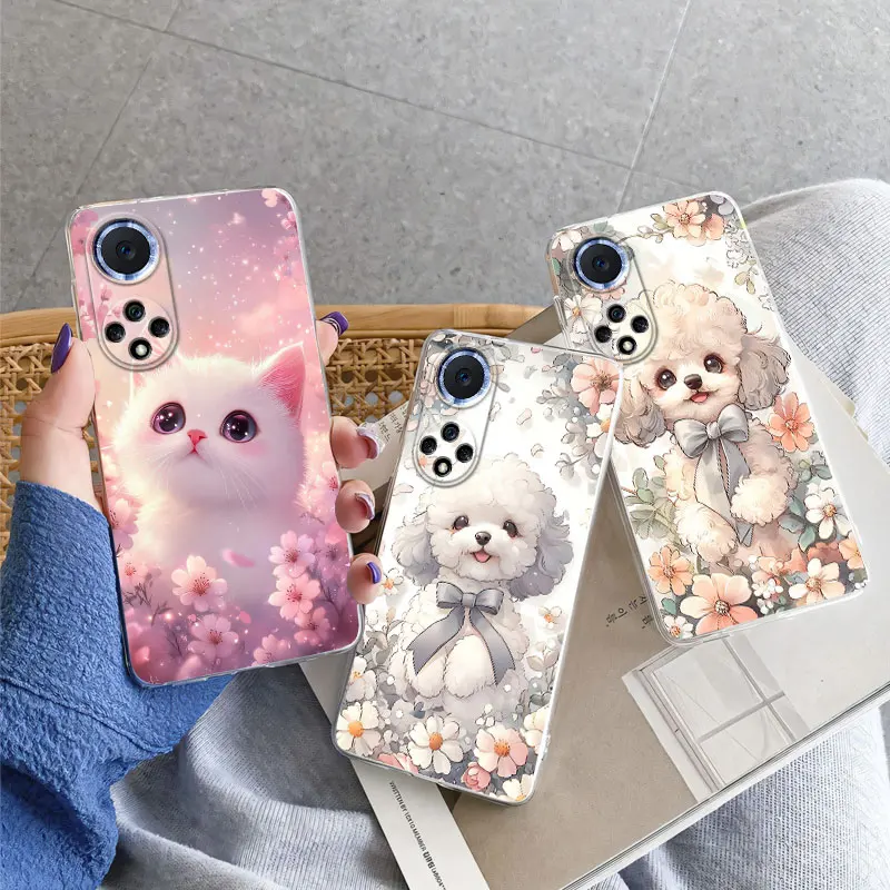 Luxurious Flower Clear Soft Silicone Protective Phone Case