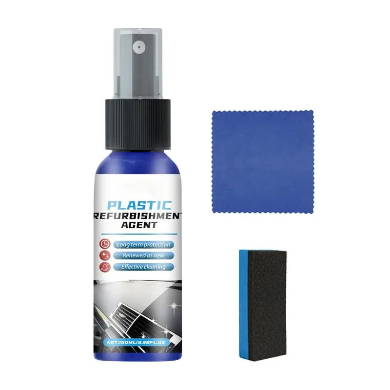 

Black Trim Restorer 100ml Simple Car Interior Polish Liquid Universal Refreshing Coating Liquid Non-Greasy Car Interior