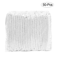 Pack of 50， 21-inch Disposable Non-woven Fabric Shower Cap Dustproof Breathable Headgear Beauty Salon Hair Cap 1