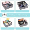 12pcs Dresser Drawer Organizers - Sturdy Fabric, Foldable, Versatile  Boxes and Wardrobe Dividers - Perfect for Socks, Underwear 3