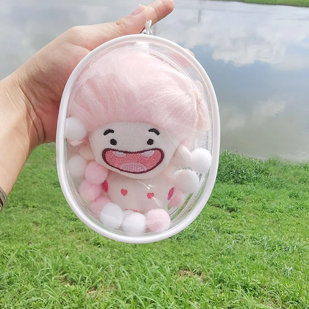 Storage Bag Transparent Plush Dolls Storage Pouch Keychain Bag Storage Pouch Mystery Box Organizer Box Doll Bag Thicken Keychain Wallet