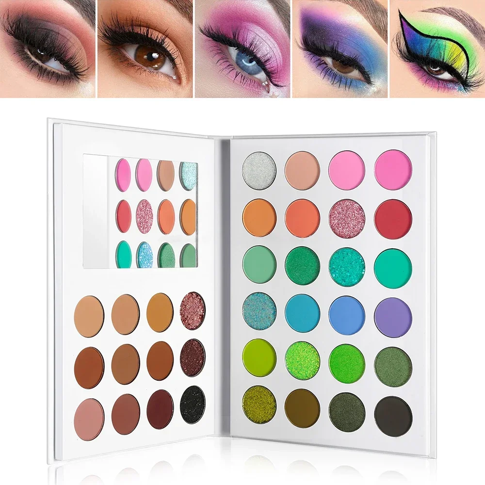 

36 Colors Glitter Eyeshadow Palette Private Label Matte Shimmer Eye Shadow Pallete Waterproof Stage Professional Makeup Pigment