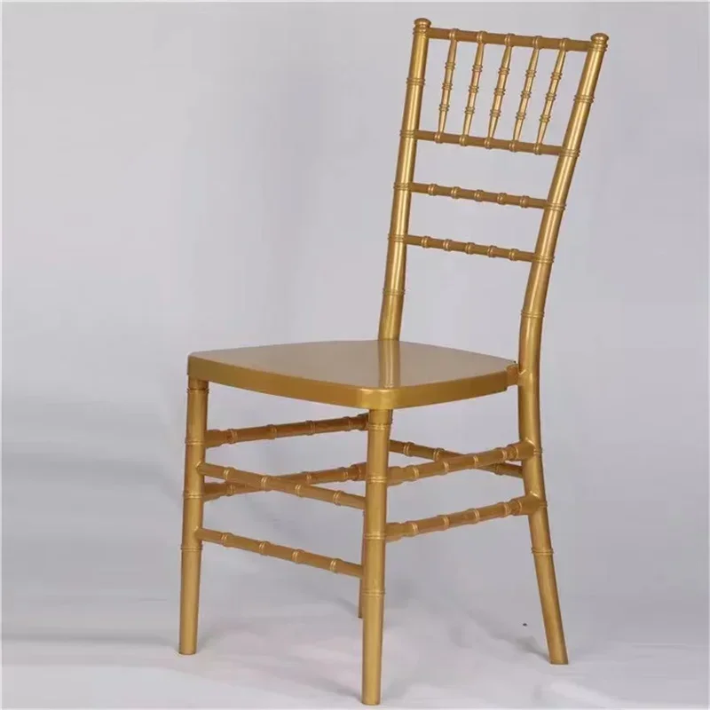 

0453 Wholesale Gold Resin Plastics Material Detachable Chiavari Chair Wedding Beauty Salon Individual Cadeira Furniture SY