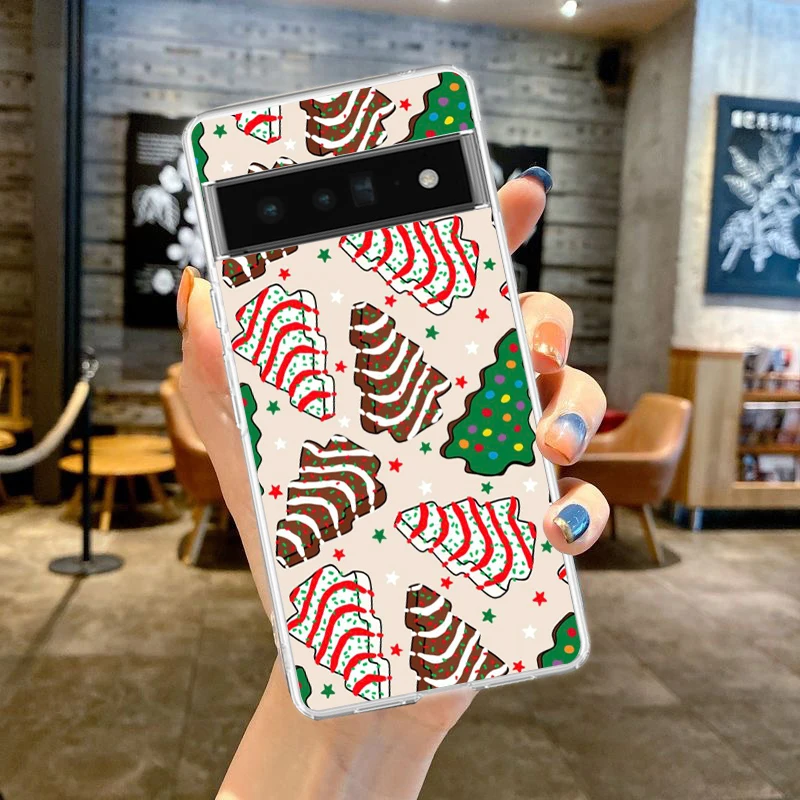 Cartoon Christmas Soft TPU Clear Phone Case Cover