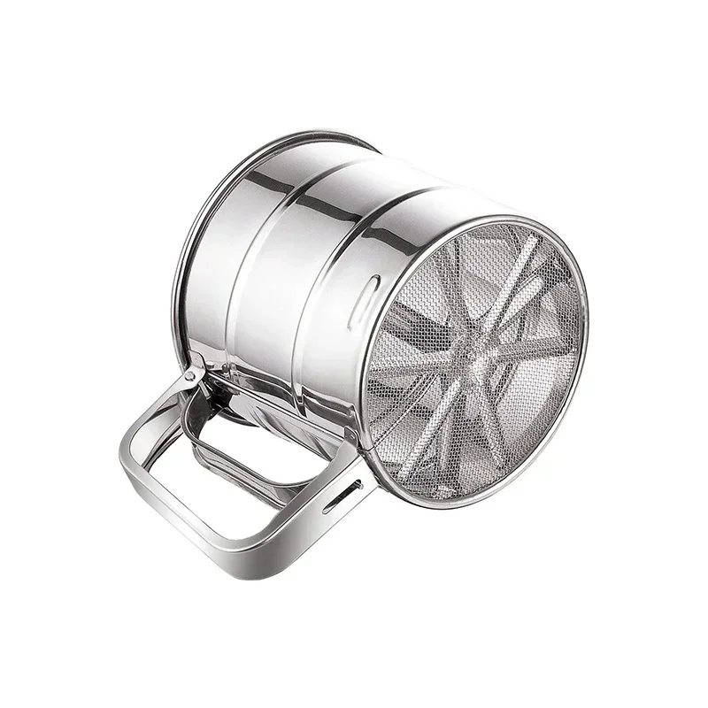 Stainless Steel Flour Sifter Fine Mesh Powder Flour Sieve Icing Sugar Manual Sieve Cup Kitchen Gadget Baking Pastry 1pc
