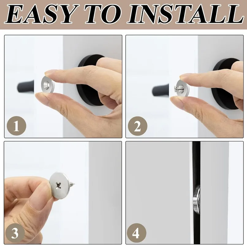 24/1pcs Cabinet Door Magnetic Hidden Close Door Catch Fastener Latch for Cupboard Wardrobe Closet Cabinet Closer with Screws