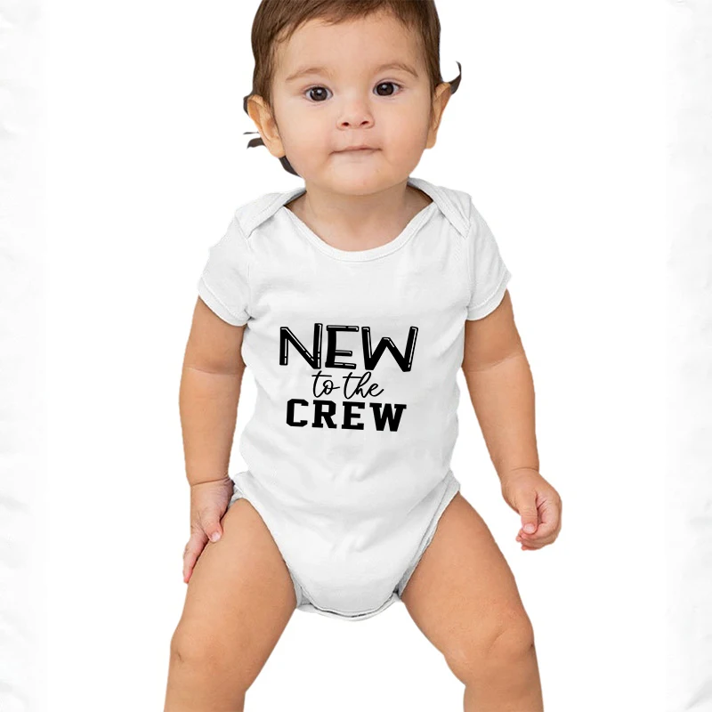 Family Siblings Matching Clothes Big Brother Again Big Sister Again New To Be Crew Print Kids T-shirts Newborn Cotton Bodysuits 4