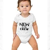 Family Siblings Matching Clothes Big Brother Again Big Sister Again New To Be Crew Print Kids T-shirts Newborn Cotton Bodysuits 4