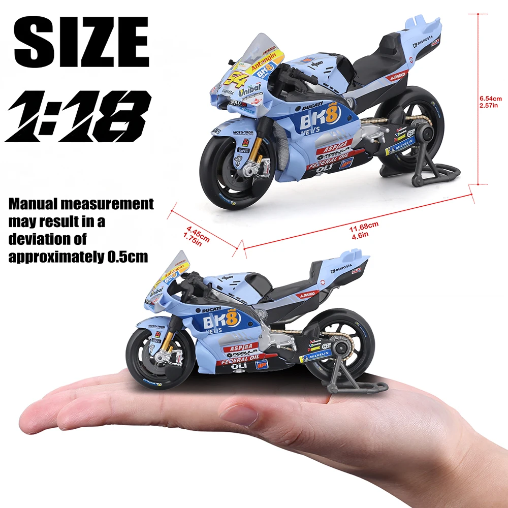 Die-Cast 1:18 Scale Racing Motorcycle Collectible Toy by Maisto