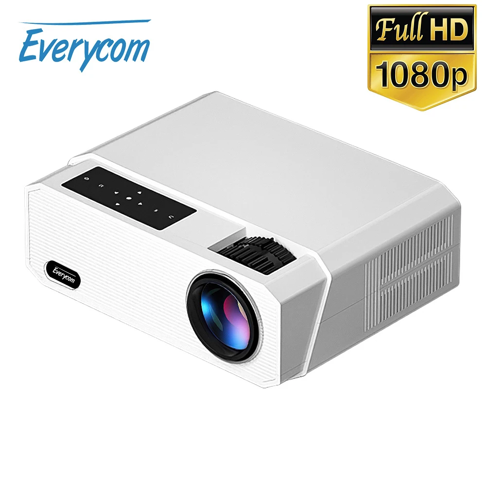 

Original new Everycom HQ9 Projector LED 1920*1080 FHD Support 4K video Android 5G WIFI Home Theater Smart Phone Beamer in stock