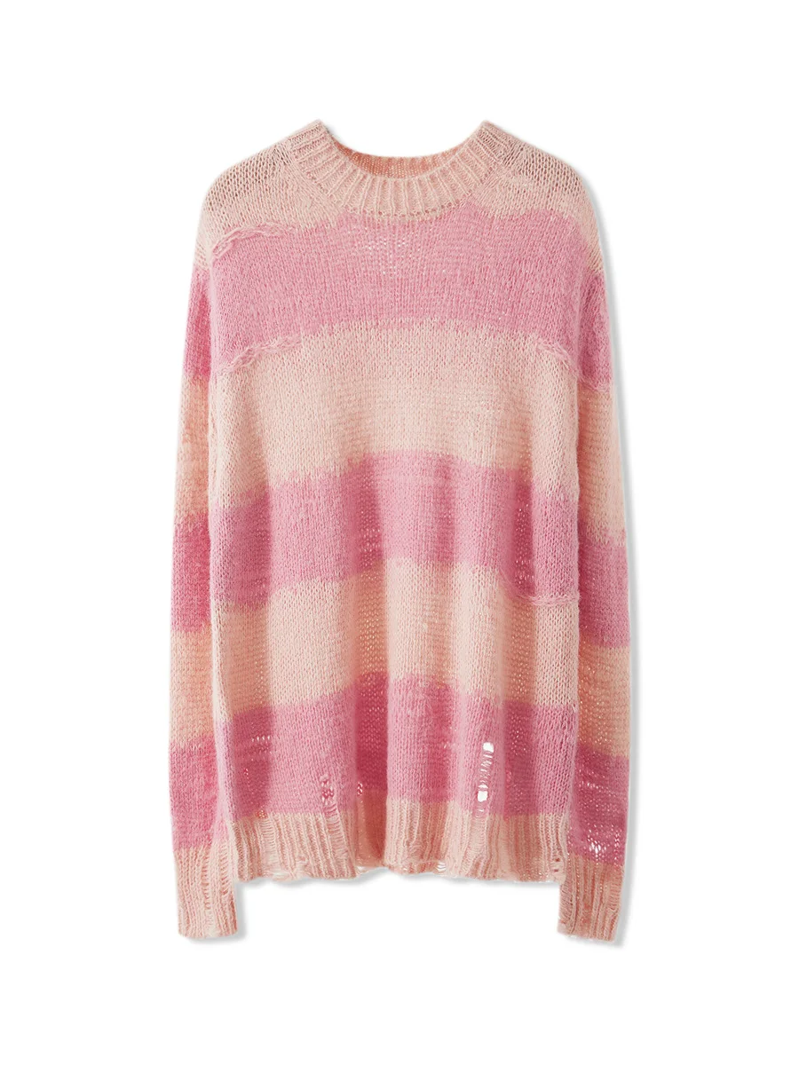 Women s Long Sleeve V-Neck Cable Knit Sweater Pullover Casual Loose Jumper Tops for Fall Winter Streetwear Fashion