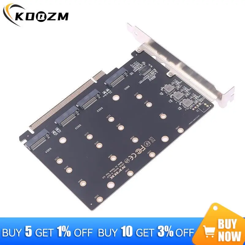 

PCIE 4.0 5.0 X16 To 4-port NVMe M.2 NGFF SSD Adapter Card
